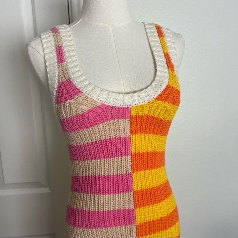 STAUD Seashore Ribbed Knit Tank Midi Dress - Picture 6 of 9